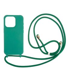 Mobile Origin Lanyard Case - Θήκη με λουράκι, σκούρο πράσινο για iPhone 15 Pro