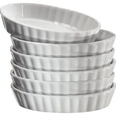 Kuchenprofi Naczynie Kuchenprofi Burgund do crme brle, 14x8,5x2,5 cm, 6 szt.