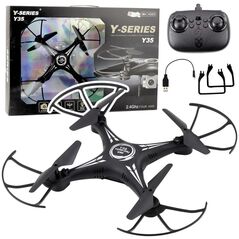 Dron Y-35 Zdalnie Sterowany Lekki Żyroskop Obrót 360 Czarny LEAN Toys