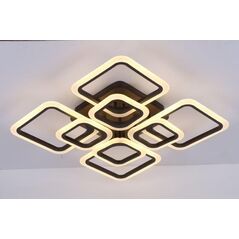 Φωτιστικό οροφής LED BALTIK GAISMA, 176 W, 3000-6500 K, 13200 lm, μαύρο, 58x58x12 cm, με κονσόλα