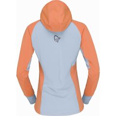 Γυναικεία μπλούζα για τρέξιμο Norrona Senja Warm1 Hood - flamingo