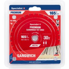 Δίσκος κοπής 165x30Tx20mm, Sandwich PREMIUM, SPECIALIST+