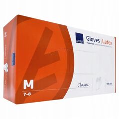 Abena Classic - Rękawice lateksowe peglowane, rozmiar M - 100 szt