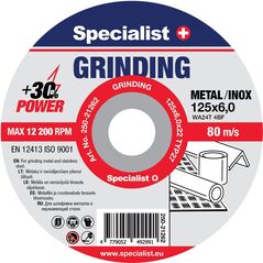 SPECIALIST+ δίσκος λείανσης GRINDING, 125x6x22 mm