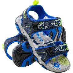 Bejo SANDAŁY I KLAPKI ELSI KIDS NAVY/LAKE BLUE/LIME 26