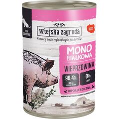 Wiejska Zagroda Karma mokra dla psa Monobiałkowa dla psa Wieprzowina 400g