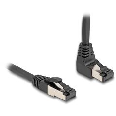 DeLOCK Kabel sieciowy RJ45 Cat.8.1 S/FTP w dół pod kątem 90/prosty 2 m czarny