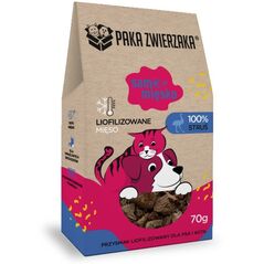 Paka Zwierzaka Przysmak liofilizowany Samo Mięsko STRUŚ 70g