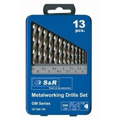 Drill bit set SR 107809130, 1.5-6.5mm 13pcs.