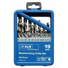 Drill set SR 107809190, 19pcs. 1.0-10.0mm