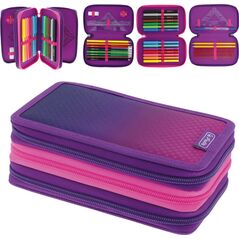 Piórnik Herlitz Herlitz TriCase 31tlg Dip Dye Pink/Purple