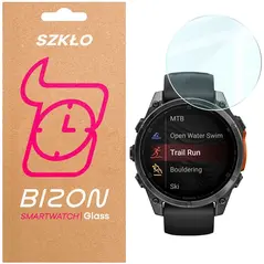Szkło hartowane na ekran Bizon Glass Watch Clear do Garmin Tactix 8 AMOLED 47 mm