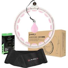 HMS ZESTAW HULA HOP HHW06 PINK Z PIŁKĄ GRAWITACYJNĄ I LICZNIKIEM HMS + PAS BR163 BLACK PLUS SIZE