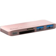 HUB USB Gmobi Multi-port 1x USB-C 1x microSD 1x SDHC  + 2x USB-A 3.0 (GM-GN21B-RGold)