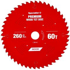 Δίσκος κοπής 260x60Tx30mm, Ξύλο PREMIUM, SPECIALIST+