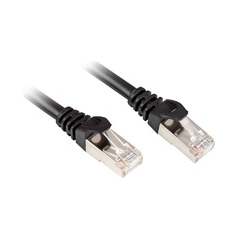 Sharkoon CAT 6 Patchcord SFTP Czarny 1M (4044951014989)