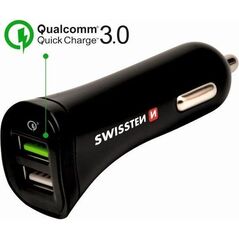 Ładowarka Swissten Premium Quick Charge 3.0 czarna