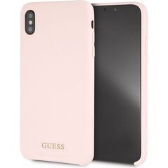 Guess Guess GUHCI65LSGLLP iPhone Xs Max light pink/jasnoróżowy hard case Silicone