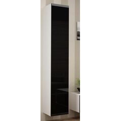 Cama Meble Witryna VIGO pełna'180' 180/40/30 biały/czarny poł