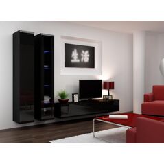 Cama Meble Witryna VIGO pełna'180' 180/40/30 czarny/czarny poł