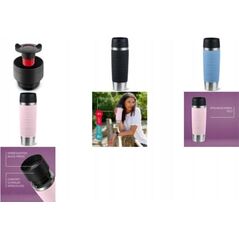 Emsa Emsa TRAVEL MUG Waves Grande thermal mug (black/stainless steel, 0.5 liters)