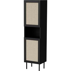 Cama Meble Witryna JUTA 50x39,5x190 czarny + linol calabria