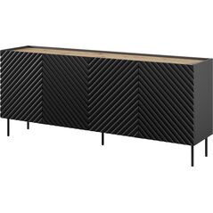 Cama Meble Komoda 4D2SZ ONDA 200x45x85 czarny