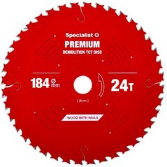 Δίσκος κοπής 184x24Tx20/16mm, Demolition PREMIUM, SPECIALIST+