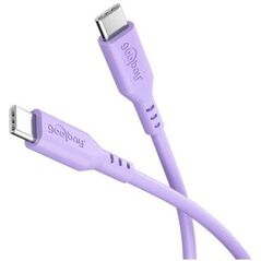Καλώδιο σιλικόνης USB-C™, 1,5 m, λιλά