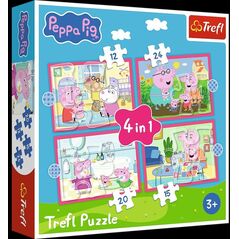 PUZZLE 4W1 TREFL PEPPA UWIELBIA PRZYGODY PUD8
