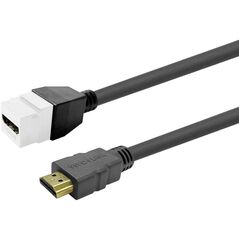 Θηλυκό HDMI Keystone Λευκό σε Αρσενικό HDMI