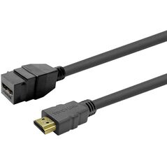 Θηλυκό HDMI σε Αρσενικό HDMI Keystone Μαύρο