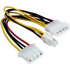 Gembird Molex x2 - ATX/EPS 4-pin, 0.15m, Wielokolorowy (CCPSU4)