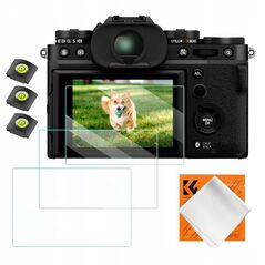 3x Zestaw Osłona Szkło 9h Na Ekran I 3x Osłona Na Zimną Stopkę Fujifilm X-t5 / K&f Concept / Sku.2196