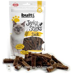 BULTI Jerky Sticks bogate w kaczkę przysmak dla kota 60g