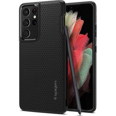 Spigen Θήκη Spigen Liquid Air Pen Samsung Galaxy S21 Ultra Μαύρο Ματ