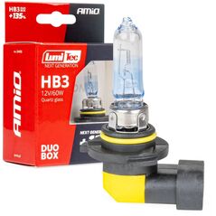 Żarówki halogenowe hb3 12v 60w lumitec next generation +135% duo amio-04406