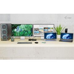 I-TEC USB-C KVM Docking station for 3 Hosts 2xHDMI 1xGLAN 1xUSB-C Gen2 3x USB-A Gen2 2x USB-A 1.1 1xAudio 1xMic PD 1x 92W/2x 65W