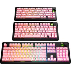 Glorious Glorious GPBT Basics Keycaps, ANSI Layout (US), PBT, Dye-Sub - Potion Pink