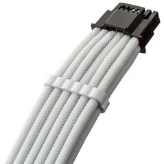 CableMod C-Series Pro ModMesh Sleeved 12V-2x6 12VHPWR StealthSense PCIe Kabel für Corsair Type 5 RMx SHIFT (16-pin to 90 ° 16-pin, 65cm) - weiß