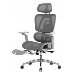 Fotel Ergonomiczny Biurowy Z Podnóżkiem Mark Adler Expert 7.9 Grey
