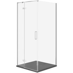 Σετ C502 Καμπίνα City Αριστερή Χρώμιο 90x90x195+Tako Slim Γκρι Ματ Wir