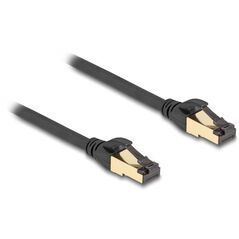 Delock - Netzwerkkabel - RJ-45 (M) zu RJ-45 (M) - 5 m - 6 mm - S/FTP - CAT 7 - im Freien, ohne Haken - Schwarz