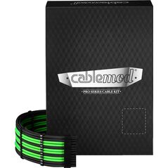 CableMod C-Series Pro ModMesh Sleeved 12V-2x6 12VHPWR Dual StealthSense Cable Kit for Corsair RMi, RMx (Black Label) - schwarz/hell grn