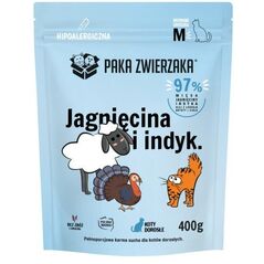 Paka Zwierzaka - Karma sucha KOT Jagnięcina i indyk ''M'' 400g