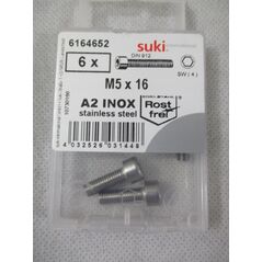 SOCKET SCREW M 5X16 A2-70 DIN912/ 6PCS