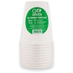 Γλάσο οικολογικό Go Green 350ml 10 τεμ. λευκό 4743115013591