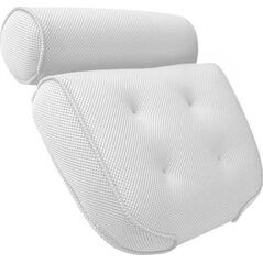 Aptel PODUSZKA DO WANNY KĄPIELOWA Odprężająca 32x36x8 cm biała AG32H