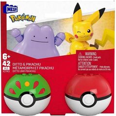 MEGA Pokemon Poke Ball Ditto i Pikachu klocki 42el JCT43 MATTEL