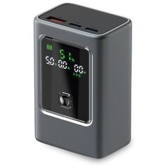 Powerbank SBS 10000mAh PD 35W z wyświetlaczem LCD - szary